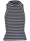 Veronica Beard Jordyn Gestreiftes Tanktop Aus Geripptem Stretch-pima-baumwoll-jersey