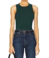 Veronica Beard Jordyn Tank Top In Pine In Green