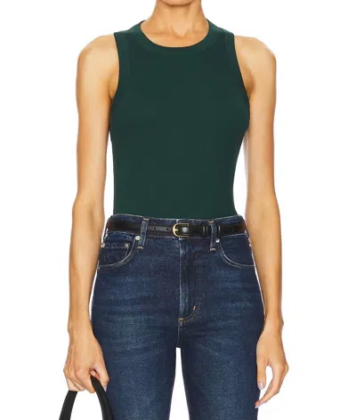 Veronica Beard Jordyn Tank Top In Pine In Green