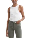 Veronica Beard Jordyn Cropped Tank Top In White