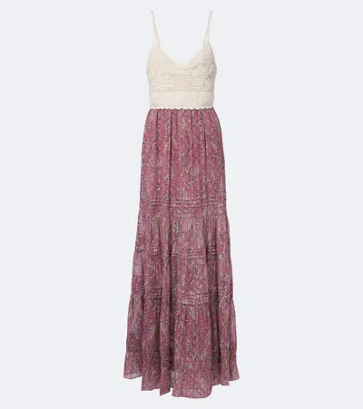 Veronica Beard Josiane Floral Maxi Dress In Pink