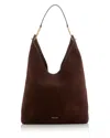 Veronica Beard Jour Suede Shoulder Bag In Brown