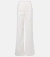 Veronica Beard Jude Linen-blend Wide-leg Pants