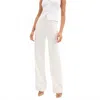 Veronica Beard Jude Linen Wide-leg Pant In Off White In White