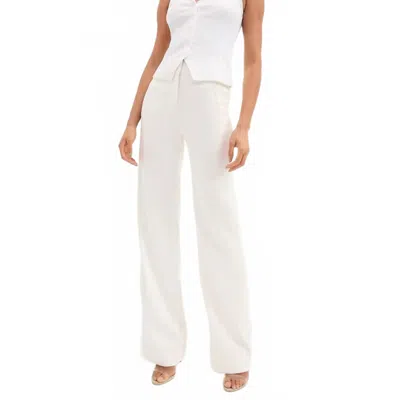 Veronica Beard Jude Linen Wide-leg Pant In Off White