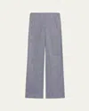 Veronica Beard Jude Tailored Pants In Blue Melange