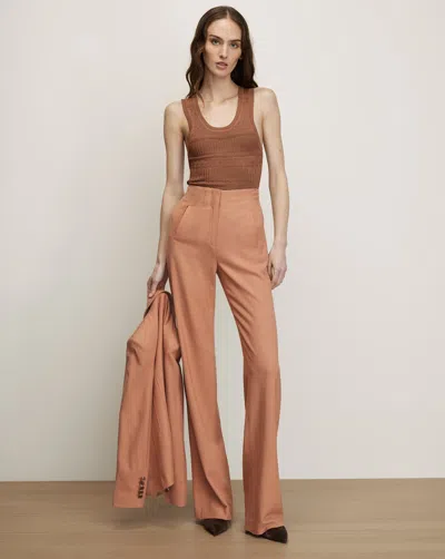 Veronica Beard Jude Wide-leg Pant In Brown