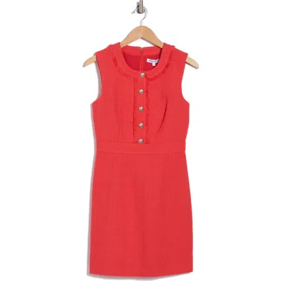 Veronica Beard Julie Tweed A-line Minidress In Watermelon
