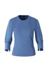Veronica Beard Junia Long-sleeves T-shirt In Blue