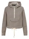 Veronica Beard Kaeli Railroad Stripe Stretch Cotton Half-zip Jacket