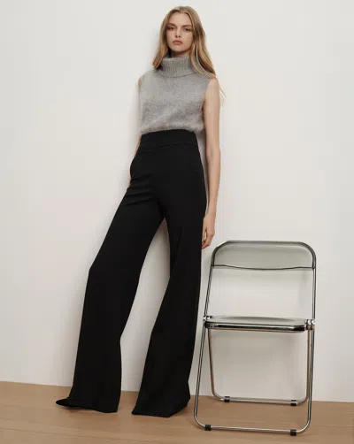 Veronica Beard Kalinda Wide-leg Ponte Pant In Black