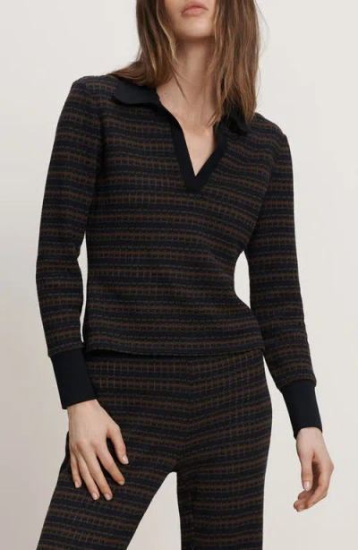VERONICA BEARD VERONICA BEARD KAMAL STRIPE POLO SWEATER