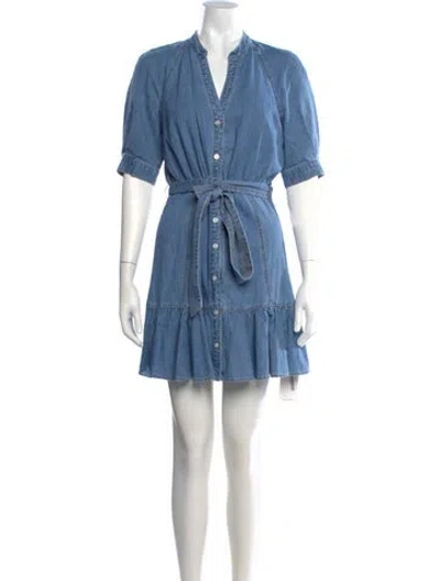 Pre-owned Veronica Beard Kanika Mini Dress In Blue