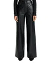 Veronica Beard Kasey Faux Leather Jeans In Black
