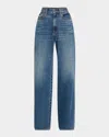 Veronica Beard Kasey Mid-rise Wide-leg Jeans