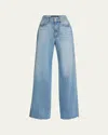 Veronica Beard Kasey High Rise Wide Leg Jeans In Dusted Glare In Dusted Glare