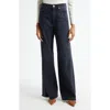 Veronica Beard Kasey Raw Hem Mid Rise Wide Leg Jeans In Blue