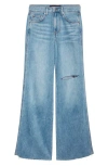 Veronica Beard Kasey Mid Rise Wide Leg Jeans In Bright Lakeshore In Blue