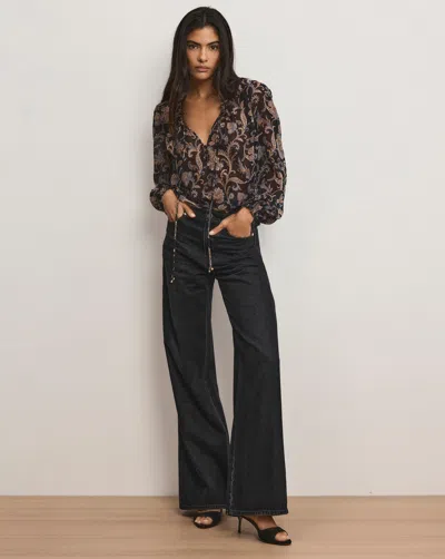Veronica Beard Kasey Wide-leg Jean In Black