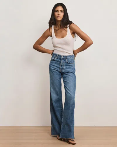 Veronica Beard Kasey Wide-leg Jean In Blue