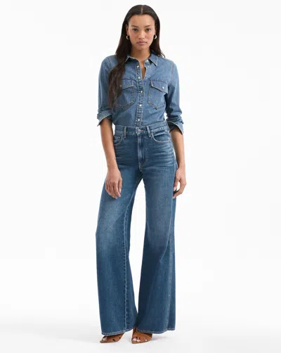 Veronica Beard Kasey Wide-leg Jean In Brown