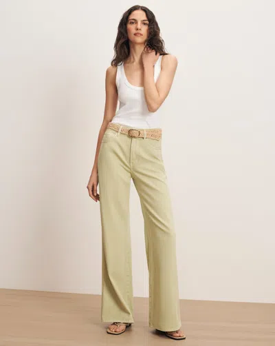 Veronica Beard Kasey Wide-leg Jean In Green