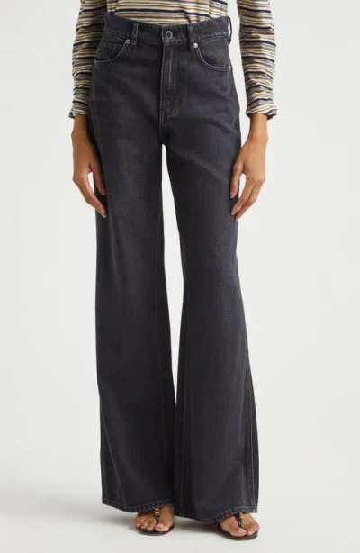 Veronica Beard Kasey Wide Leg Jeans In Black