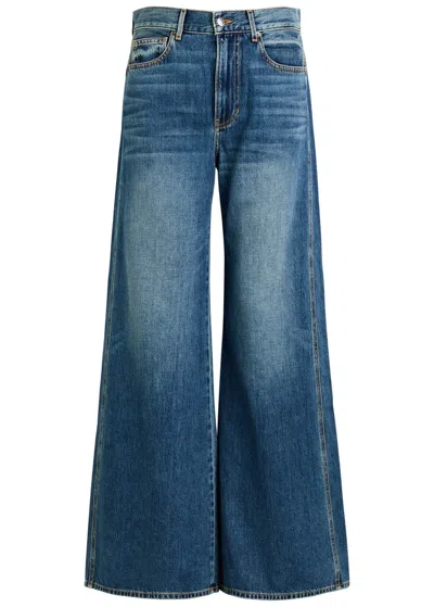 Veronica Beard Kasey Wide-leg Jeans In Blue