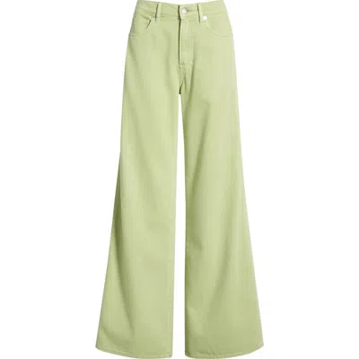 Veronica Beard Kasey Wide Leg Jeans In Green