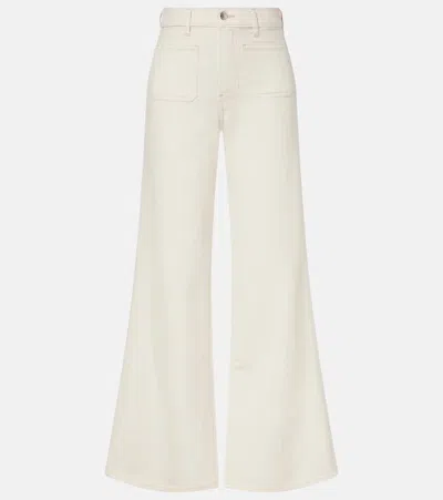 Veronica Beard Kasey Wide-leg Jeans In Neutral