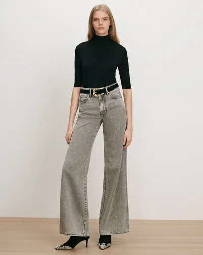 Veronica Beard Kasey Wide-leg Jean In Backroad Grey