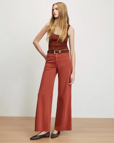 Veronica Beard Kasey Wide-leg Jean In Rust