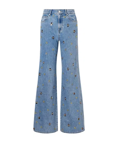 Veronica Beard Kasey Wide-leg Jeans In Blue