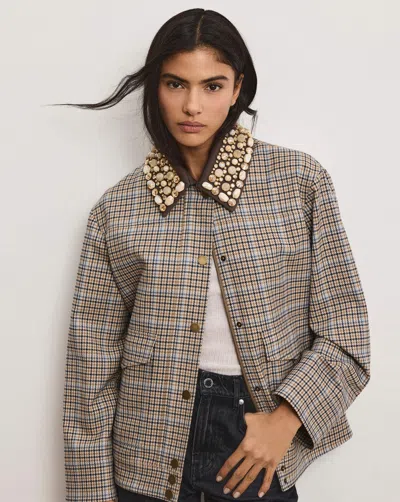 Veronica Beard Kasper Plaid Jacket In Multi