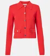 Veronica Beard Katia Knit Jacket In Red