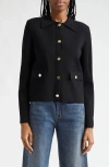 Veronica Beard Katia Knit Jacket In Black