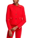 Veronica Beard Katia Knit Jacket In Poppy