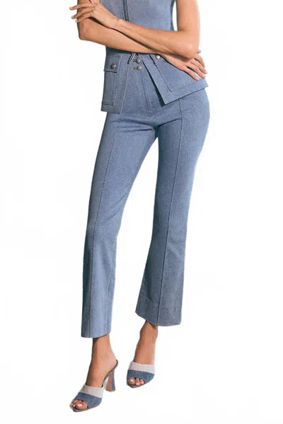 Veronica Beard Kean Slim-leg Pant In Iceberg In Blue
