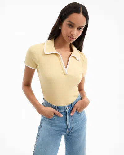 Veronica Beard Kearney Polo Shirt In Yellow