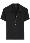 Veronica Beard Polohemd Kearney Aus Einem Baumwollgemisch In Black