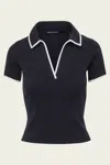 Veronica Beard Kearney Short-sleeve Polo Tee