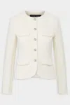 Veronica Beard Kensington Knit Jacket Ivory