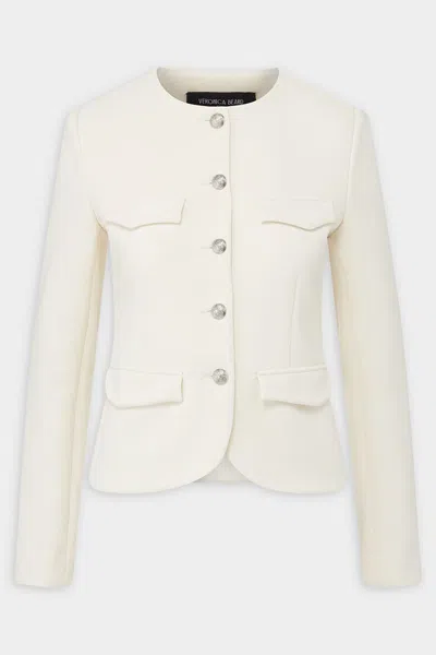 Veronica Beard Kensington Knit Jacket Ivory