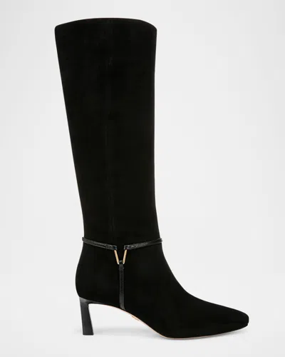 Veronica Beard Kenzie Mid-heel Tall Boot In Black