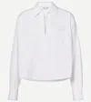 Veronica Beard Khai Cotton-blend Poplin Shirt In White