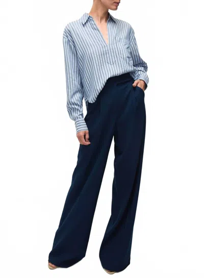 Veronica Beard Khai Striped Top In Bluebell Multi