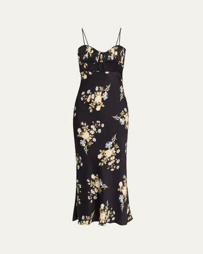 Veronica Beard Kieren Silk Blend Midi Dress In Multi