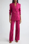 Veronica Beard Kiernan Linen Blend Dickey Jacket In Wildberry