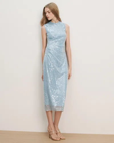 Veronica Beard Kimberly Sequin Midi Dress In Blue