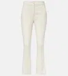 Veronica Beard Kimra Cropped Pants In Ecru